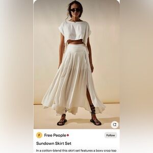 Free People White sundown dress small